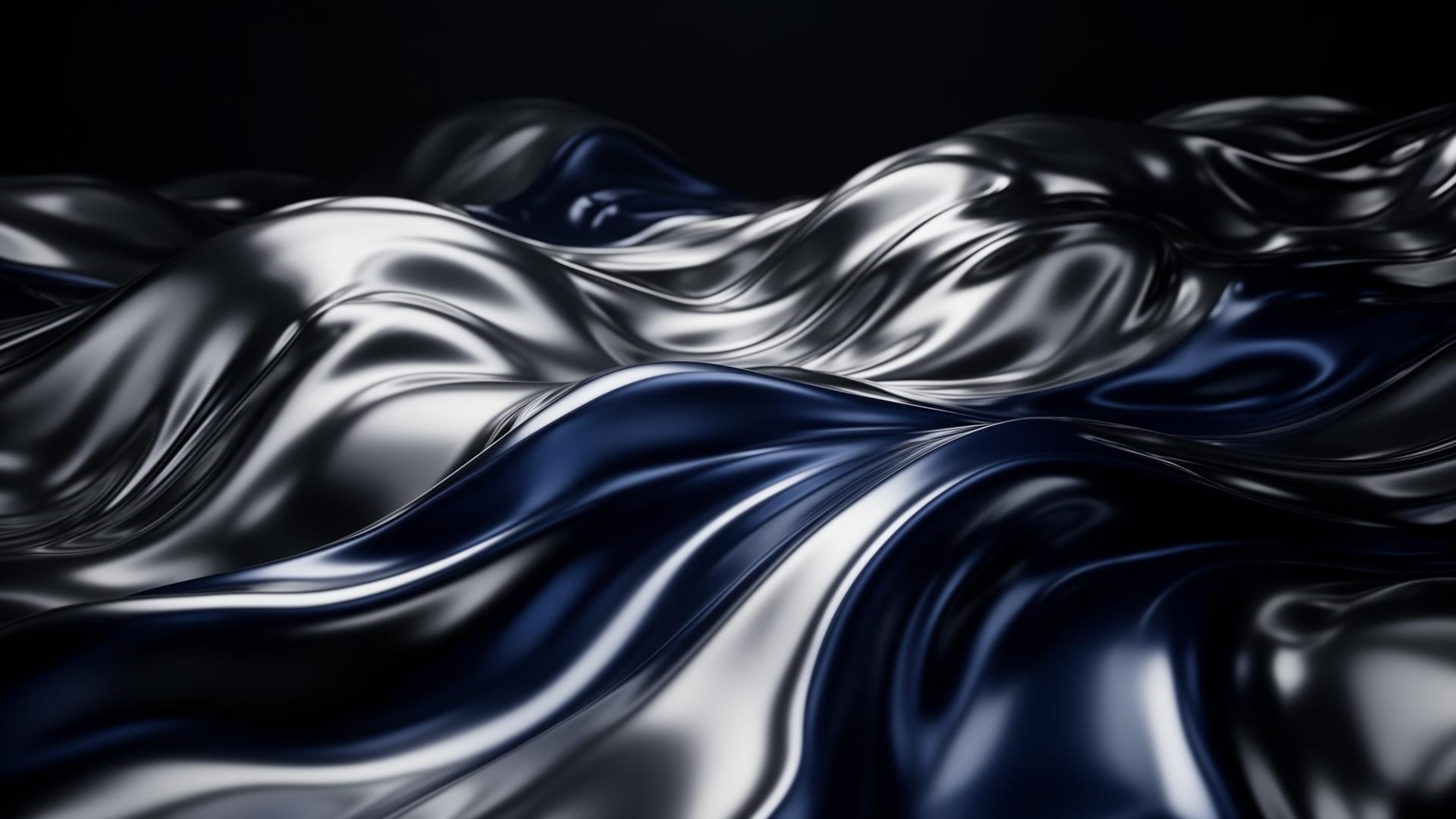 Liquid chrome metal texture